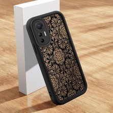 HONTINGA Xiaomi Mi 13 Lite ile Uyumlu Kılıfı Düşüme Önleyici Basitlik Anti Düşme Kamera Korumali Süslü Desen Siyah Desen Yumuşak Silikon Telefon Kılıfı K2-0255