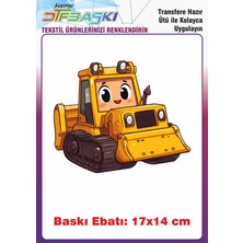 F17 Ajans Kepçe Ütü ile Yapışan Tişört Tekstil Baskı