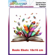 F17 Ajans Kitap Özel Tasarım Ütü ile Yapışan Tişört Tekstil Baskı