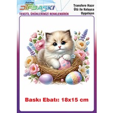 F17 Ajans Paskalya Temalı Ütü ile Yapışan Tişört Tekstil Baskı