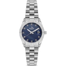 Platin Pierre HDS-PL-1261LA-A3 Minimal Takvimli Sedef Kadran Kadın Kol Saati