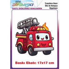 F17 Ajans Itfaiye Ütü ile Yapışan Tişört Tekstil Baskı