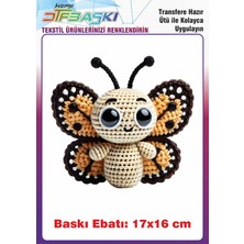 F17 Ajans Örgü Görünümlü Ütü ile Yapışan Tişört Tekstil Baskı