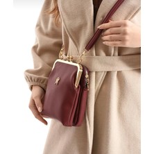 Melisa Çanta Eşarp Altın Detaylı Çapraz Askılı Burs Çanta