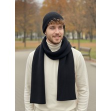 Derikem Erkek Yün Kışlık Selanik Örme Bere Atkı Ikili Set Takım