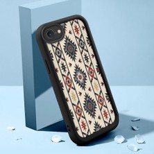 HONTINGA iPhone 7 ile Uyumlu Kılıfı Düşüme Önleyici Basitlik Anti Düşme Kamera Korumali Süslü Desen Siyah Desen Yumuşak Silikon Telefon Kılıfı K2-0255