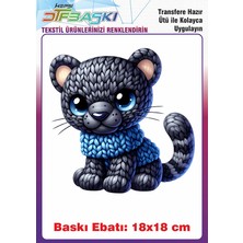 F17 Ajans Örgü Görünümlü Ütü ile Yapışan Tişört Tekstil Baskı