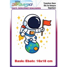 F17 Ajans Astronot Uzay Ütü ile Yapışan Tişört Tekstil Baskı