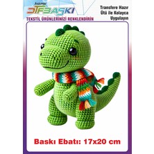 F17 Ajans Örgü Görünümlü Ütü ile Yapışan Tişört Tekstil Baskı