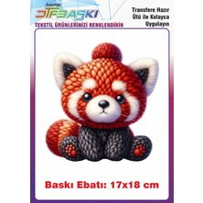 F17 Ajans Örgü Görünümlü Ütü ile Yapışan Tişört Tekstil Baskı