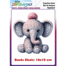 F17 Ajans Örgü Görünümlü Ütü ile Yapışan Tişört Tekstil Baskı