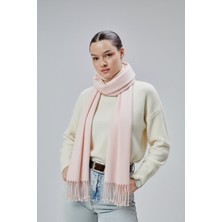 Derikem Kadın Yumuşak Dokulu Akrilik Basic Kışlık Şal Pudra