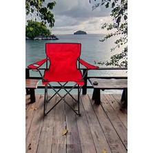 Gampus 2 Adet Katlanır Kamp Sandalyesi Kırmızı Kamp Bahç Sandalyesi Portatif Tasarım Kaliteli Sandalye 2 Li