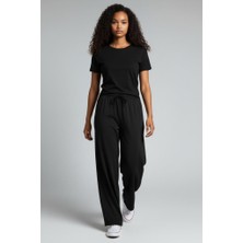 Exuma 1523127 Kadın Siyah Eşofman Altı