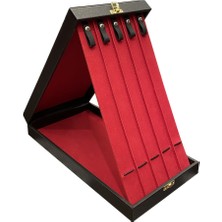 Sezgin Kutu ve Aksesuar Tesbih Kutusu 5 Li Siyah Osmanlı Devlet Armalı