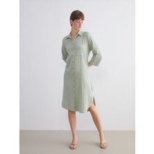 Lc Waikiki Yeni Sezon Dokulu Müslin Gömlek Elbise