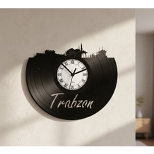 Craftverse Trabzon Şehir Silüeti Plak Duvar Saati