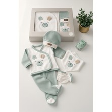 Yeni Doğan 5 Li Hastane Çıkış Seti Zıbın Seti Bebek Hastane Çıkışı Hediyelik Hastane Çıkışı