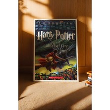 E2 Nova Harry Potter Ateş Kadehi Çerçeveli Tablo - Lüks Kitap Kapak Tasarımı Scholastic Duvar Dekoru
