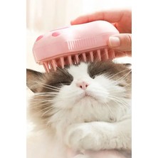 Gampus Pati Tasarımlı Silikon Dişli Buharlı Kedi Kaşıma Tarağı Şirin Kedi Temizleme Tarağı