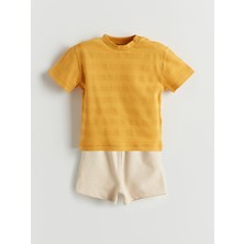 Lc Waikiki Yeni Sezon Çizgili Erkek Bebek Tişört ve Şort 2'li