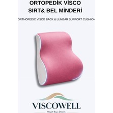 Viscowell Visco Ortopedik Bel Destek Yastığı, Ofis, Araba, Sandalye, Koltuk, Sırt Yastığı Minderi