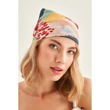 Kokoş Lacivert Kenarlıklı Renkli Bandana Fulr