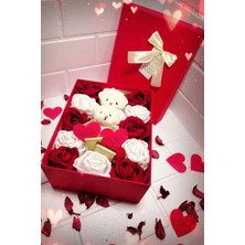 Mynil 14 Şubat Sevgililer Günü Hediyesi Sevgiliye Hediye Gül,ayıcık,çikolata Kutusu