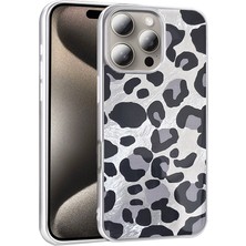 Gaappy Qep Apple iPhone 16 Pro Gri Leopar Kılıf