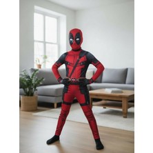 Arya Kostüm Deadpool Çocuk Kostümü Kassız 3-8 Yaş | Gösteri & Parti Kostümü