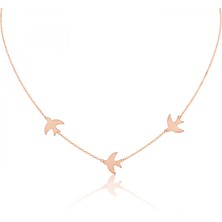 Mavili Gümüş Sonsuz Özgürlük Kolyesi - Rose