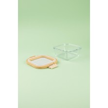 Bambum Poira - Cam Kapaklı Kilitli Cam Saklama Kabı 520 ml