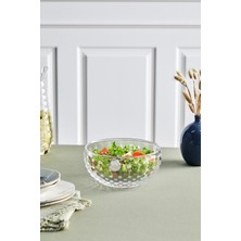 Glamis Selen Concept Küçük Boy Bubble Model El Yapımı Cam Çerezlik Meyve Sunum ve Salata Kasesi