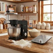 Karaca Premium 2000W 7l Hamur Yoğurma Makinesi - Kıyma & Içli Köfte Aparatlı (Siyah)