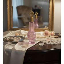 Cam Kolonya Şişesi Pembe Renk Yeni Doğan Mevlüt Bayram Hediyelik Kapaklı