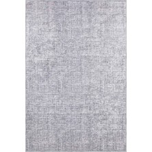 Aren Halı Satna Modern Gri Polyester ve Pamuklu Kaydırmaz Tabanlı Yıkanabilir Dijital Baskı Halısı
