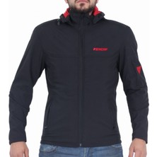 Venom Jaws Soft Shell Erkek Siyah Motosiklet Montu Tam Koruma