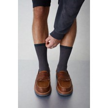 Erkek Basic Soket Çorap Koyu Gri