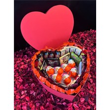 Mynil Sevgiliye Eşine Aşkına Anneye Kız Arkadaşa Çikolata Dolu Kalpli Hediye Kutusu