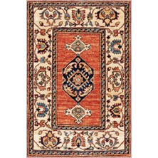 Aren Halı Puer Klasik Göbekli Bej Polyester ve Pamuklu Kaydırmaz Tabanlı Yıkanabilir Dijital Baskı Halıs