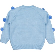 Civil Girls Ponponlu 2-5 Yaş Kazak - Mavi 2-3 Yaş