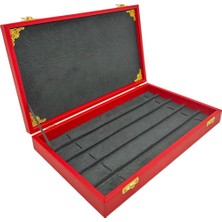 Sezgin Kutu ve Aksesuar Tesbih Kutusu 5 Li Yatay Kırmızı