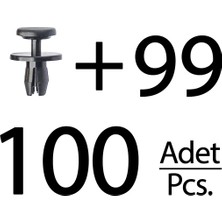 Alpha Auto Part Peugeot, Opel, Citroen Için Tampon ve Davlumbaz Klips- 100'LÜ