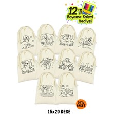 Bagg Hayvan Figürlü Boyama Kesesi 10 Adet