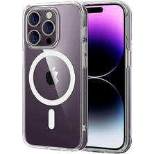 Budi Newface Apple iPhone 15 Pro Max Combo Sert Şeffaf Magsafe Kapak - Şeffaf