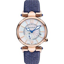 Wainer Kadın Kol Saati Deri Kordon Beyaz Kadran Mineral-Safir Cam 5 Atm