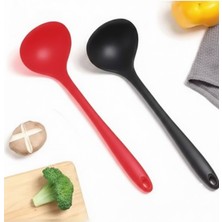 Dystopia 2  Adet Lsıya Dayanıklı Yanmaz Yapışmaz Tava Çizmez Silikon Yemek Kepçesi