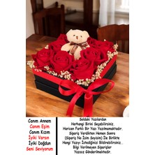 Mynil Seni Seviyorum Yapay Gül Ayıcık Hediye Kutusu Sevgiliye Doğum Günü Özel Gün Hediyesi