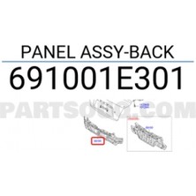 TŞT Hyundai Accent Arka Panel 2006-2012  (Oem No:  691001E301)