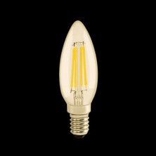 Tek-İş E14 Duy C35 Rustik LED Ampul 4W Filament Mum Ampul 440 Lümen Sıcak Beyaz